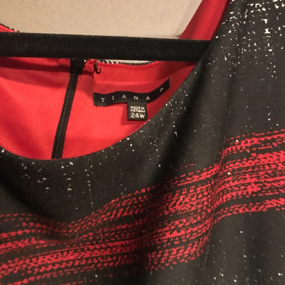 Beautiful black cream and red dress